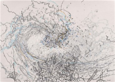 Drawing, Maryam Farshad, Moments Ago, Years Later, Big Waves, 2019, 37115