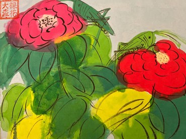 , Walasse Ting, Grasshoppers with Roses , 1990, 71781