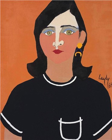 Painting, Leyly Matine Daftary, Portrait of Nasrin, 1966, 19916