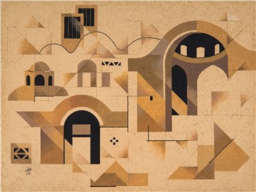 Painting, Parviz Kalantari, Desert, 2012, 7841