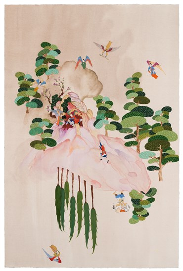 Painting, Elham Pourkhani, Beheading of Khosrow at Bistoun, 2024, 72994