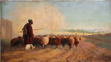 Painting, Jafar Petgar, Return of the Herd, 1936, 6920