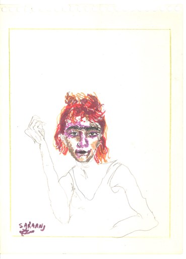 Drawing, Saraanj, Self-portrait, 2019, 45209