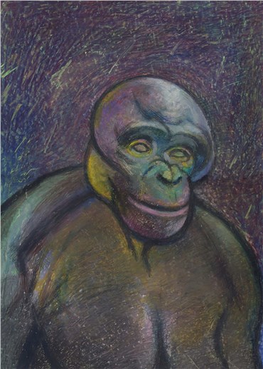 Painting, Mirmohamad Fatahi, Portrait of a Monkey, 2020, 34595