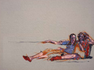 Painting, Dana Nehdaran, Sara and Sara on My Couch, 2024, 73713