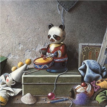 Painting, Wahed Khakdan, The Drumming Panda, 1992, 24416