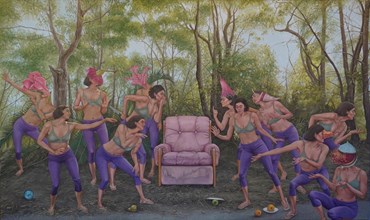 Painting, Nazila Jahangir, The Last Supper: A schizophrenic unconscious, 2023, 78889