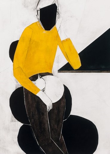 , Iris Schomaker, Yellow pullover, 2021, 47071