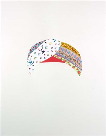 Works on paper, Pouran Jinchi, Headgear (Louis Vuitton 1), 2005, 1696