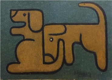 Painting, Javad Hamidi, Dogs, 1993, 6964