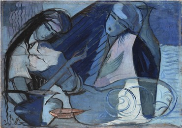 Painting, Hossein Kazemi, Deux Femmes, , 19299