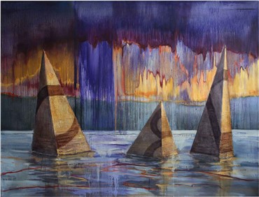 Painting, Ashkan Mahroei, Lagoon, 2015, 13728