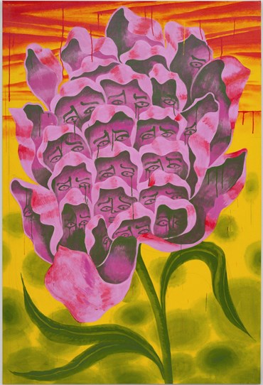 Painting, Iman Raad, Fear Is No Mute, Neither Is Flower (A Foreign Pink Flower), 2025, 80487