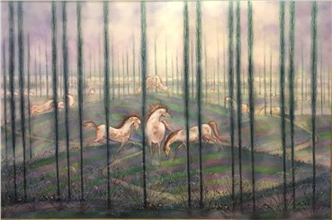 Painting, Hossein Mahjoubi, Horses, , 8976