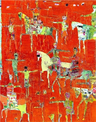 Painting, Reza Derakshani, Hot Hunt, 2017, 7703