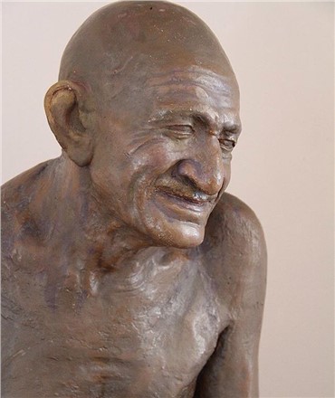 Sculpture, Aliakbar Sanati, Gandhi, 1949, 10546