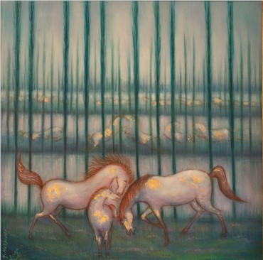 Painting, Hossein Mahjoubi, Horses, , 8961