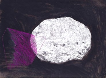 Painting, Nazanin Noroozi, An Asteroid and the Purple Polygon, 2021, 44767