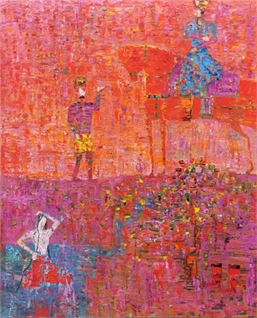 Painting, Reza Derakshani, Shirin and Khosrow, 2016, 9037