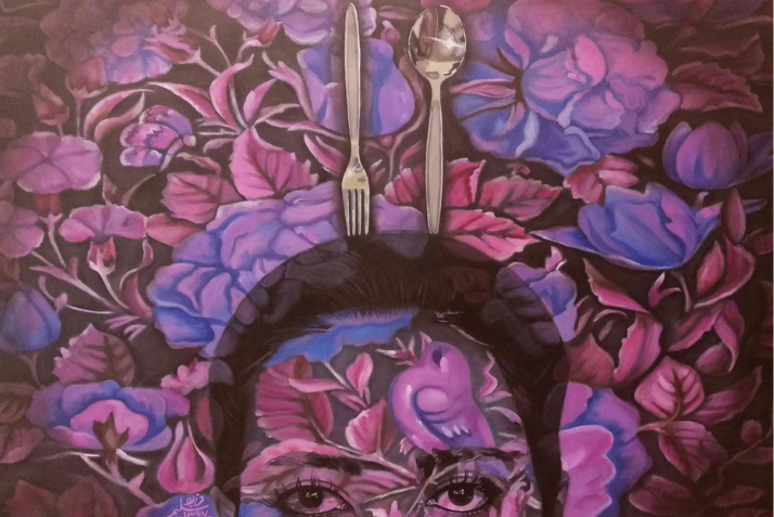Farideh Salimi, Purple Ghost, 2018