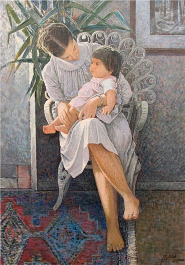 Painting, Davood Emdadian, Maternity, 1979, 8551
