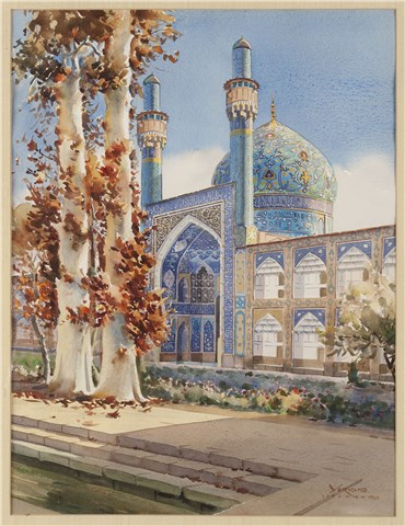 Painting, Yervand Nahapetian, Shah Mosque of Isfahan, Iran, 1962, 28978
