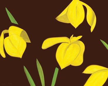 , Alex Katz, Yellow Flags on Brown, 2023, 80377