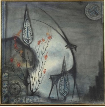 Painting, Jazeh Tabatabai, Composition, 1962, 17391
