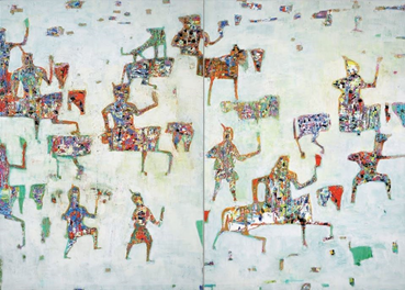 Painting, Reza Derakshani, Sprint Snow Hunt, 2019, 40638