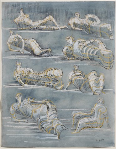 , Henry Moore, Draped Reclining Figures, 1948, 36245