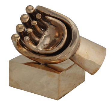 Sculpture, Parviz Tanavoli, Hand on Hand II, 2003, 70