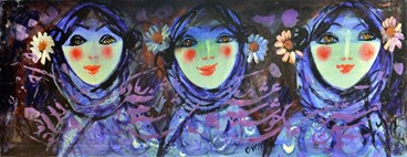 Painting, Nasser Ovissi, Three Sisters, , 42038
