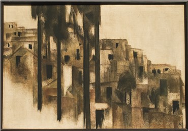 Painting, Sohrab Sepehri, Landscape with Houses, 1974, 4167