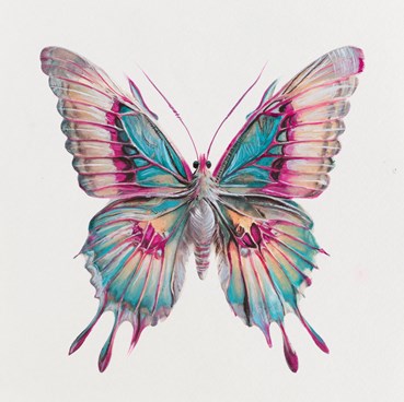 Painting, Elaheh Ramezani, The Lepidopteran Register: Azure Glow, Opalescent Somnolence, 2025, 83737