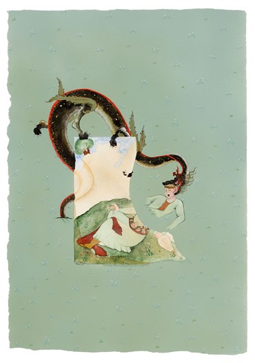 Painting, Elham Pourkhani, Mural No. 2 from the Southern Room in Talar-e-Ayene (The Mirrors’ Hall) in Isfahan’s Chehel Sotoon Palace , 2021, 72997