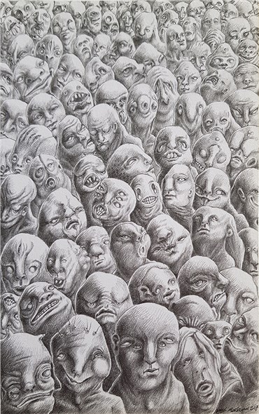 Drawing, Nogol Mazloumi, Super-duper Aliens, 2017, 38008
