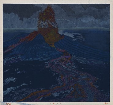 Painting, Serminaz Barseghian, Volcano, Mauna Loa, 2022, 63379