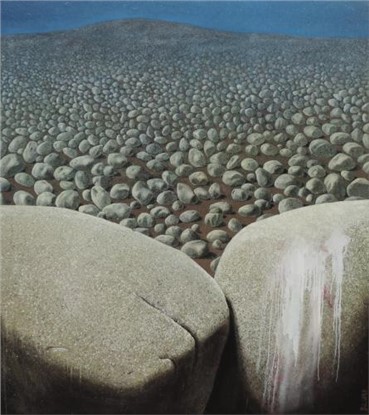 Painting, Mehdi Mohebali, Eternal Landscape, 2013, 3240