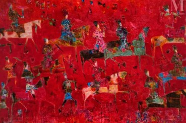 Painting, Reza Derakshani, Ruby Hunt, 2017, 75916