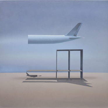 Painting, Mehdi Ghadyanloo, Staircase and Airplane, 2015, 77737