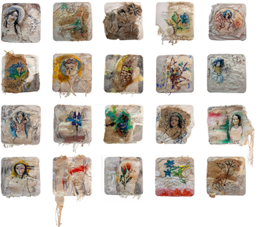 , Fariba Boroufar, Anxious (set of twenty tiles), 2025, 81575