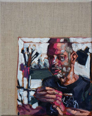 Painting, Dana Nehdaran, in Indigo T-shirt, 2024, 73697