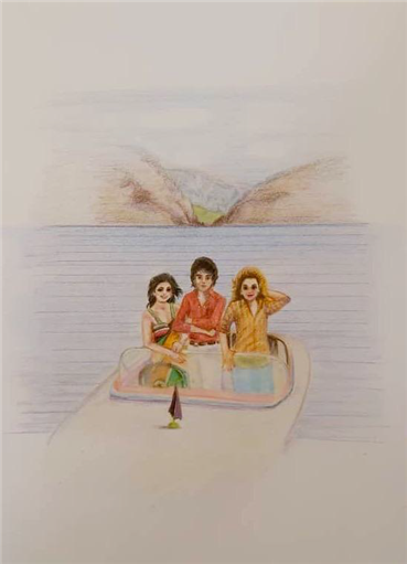 Painting, Marjan Saeidi, The Boat, 2020, 35985