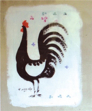 Painting, Bahram Dabiri, Rooster, 2004, 5777