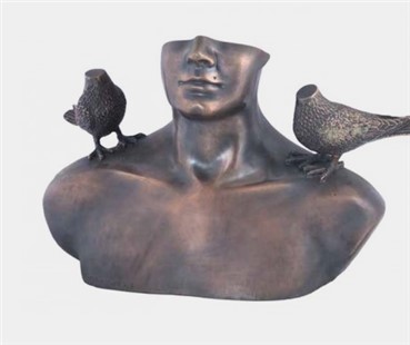 Sculpture, Ghodratollah Agheli, Bust, 2017, 15046