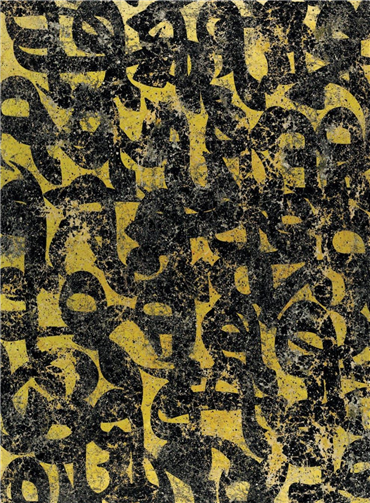 Painting, Farhad Moshiri, 9's on Yellow, 2002, 15293
