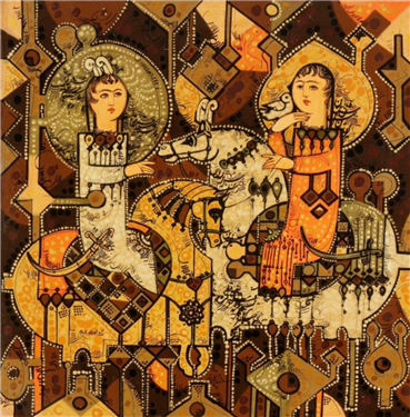 Painting, Sadegh Tabrizi, Cavaliers, , 8718