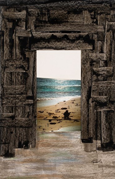 Mixed media, Behjat Sadr, Doorway to the Sea, , 77550