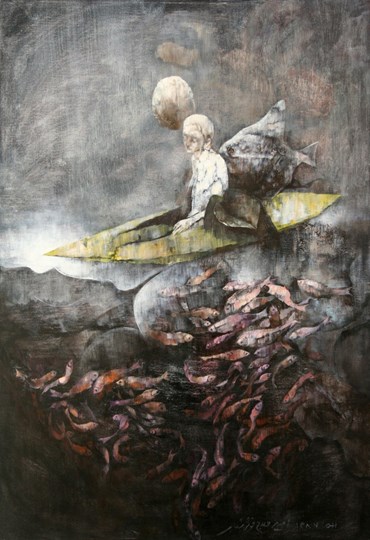 Painting, Omid Hallaj, The Fountain, 2008, 76608