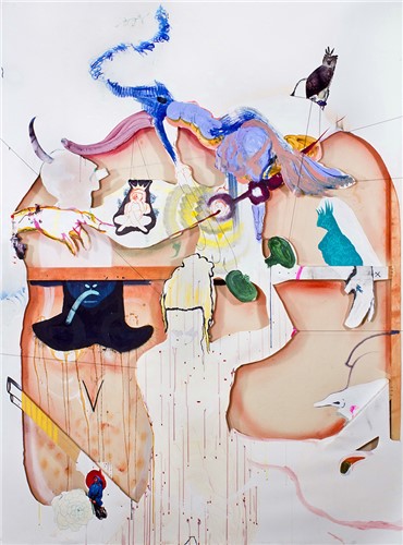 Mixed media, Maryam Mimi Amini, The Rebellious Children Staid in Painting, 2012, 15971